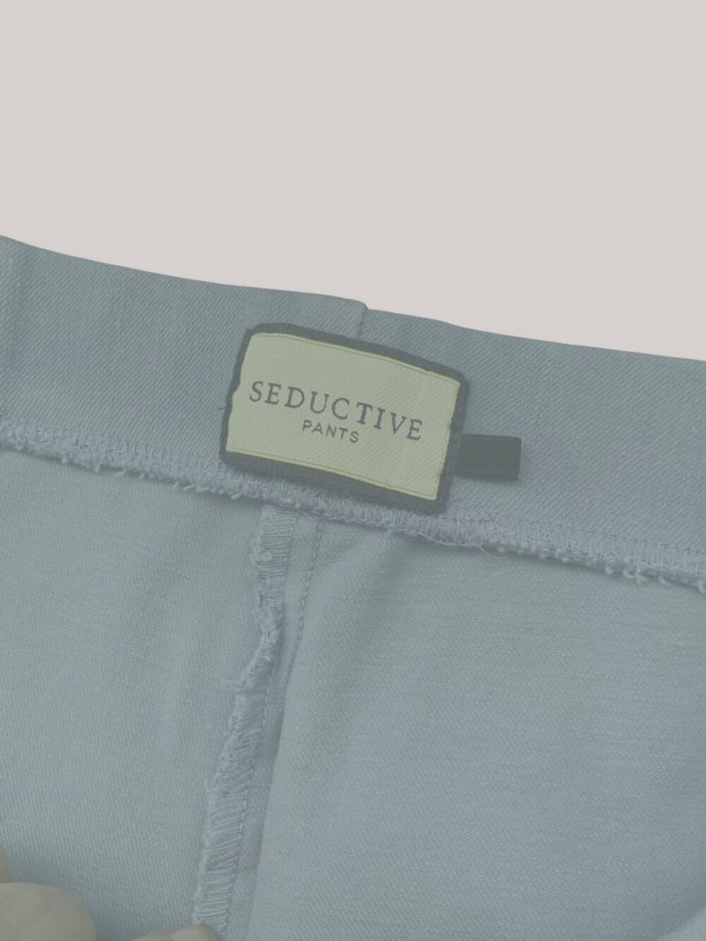 Seductive Womens Light Blue Raw Hem Slim-Fit Pants Size 38 Cotton Blend